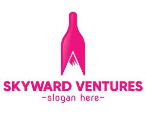 Magenta Wine Mountain logo design