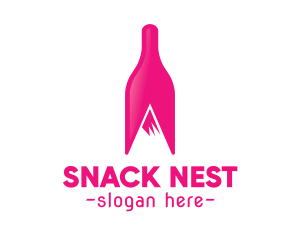 Magenta Wine Mountain logo design