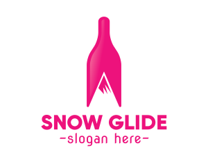 Magenta Wine Mountain logo design