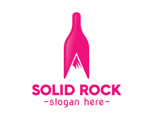 Magenta Wine Mountain logo design