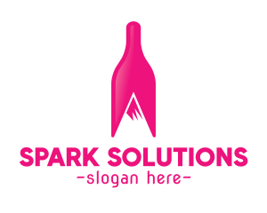 Magenta Wine Mountain logo design