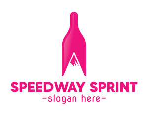 Magenta Wine Mountain logo design