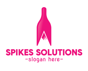 Magenta Wine Mountain logo design