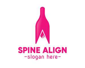 Magenta Wine Mountain logo design