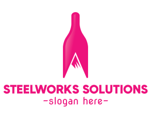 Magenta Wine Mountain logo design