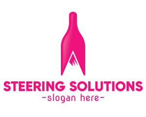 Magenta Wine Mountain logo design