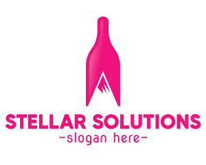 Magenta Wine Mountain logo design