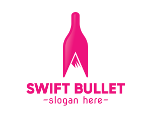 Magenta Wine Mountain logo design