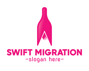 Magenta Wine Mountain logo design