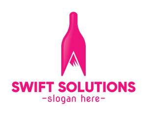 Magenta Wine Mountain logo design