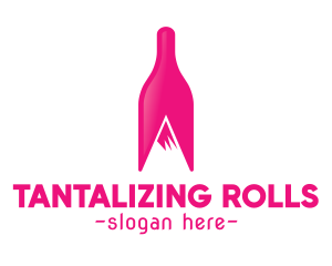 Magenta Wine Mountain logo design