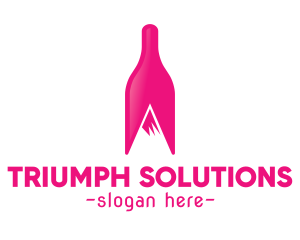 Magenta Wine Mountain logo design