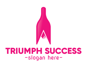 Magenta Wine Mountain logo design