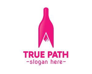 Magenta Wine Mountain logo design