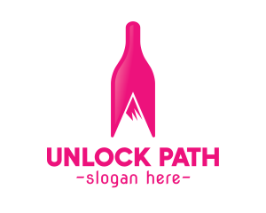 Magenta Wine Mountain logo design