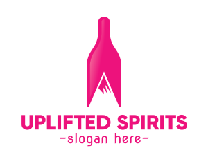 Magenta Wine Mountain logo design