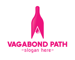 Magenta Wine Mountain logo design