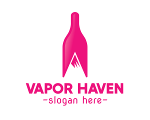 Magenta Wine Mountain logo design