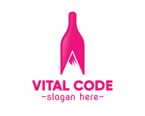 Magenta Wine Mountain logo design