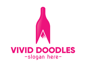 Magenta Wine Mountain logo design