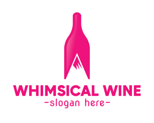 Magenta Wine Mountain logo design