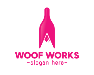 Magenta Wine Mountain logo design