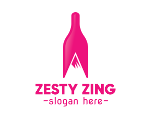 Magenta Wine Mountain logo design