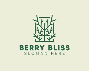 Garden Forest Tree Branch logo design