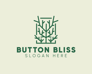 Garden Forest Tree Branch logo design