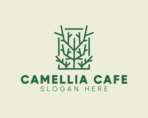 Garden Forest Tree Branch logo design