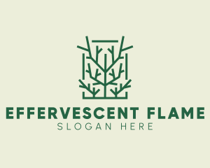 Garden Forest Tree Branch logo design