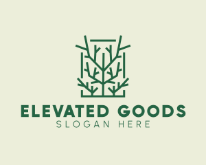 Garden Forest Tree Branch logo design