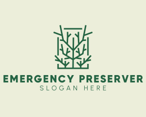 Garden Forest Tree Branch logo design