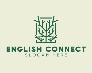 Garden Forest Tree Branch logo design