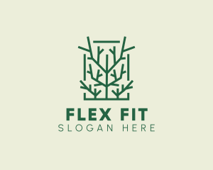 Garden Forest Tree Branch logo design