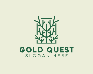 Garden Forest Tree Branch logo design