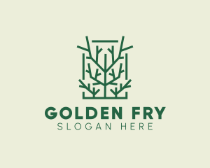 Garden Forest Tree Branch logo design