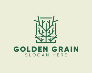 Garden Forest Tree Branch logo design