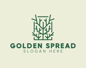 Garden Forest Tree Branch logo design