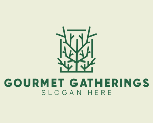 Garden Forest Tree Branch logo design