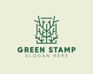 Garden Forest Tree Branch logo design