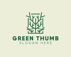 Garden Forest Tree Branch logo design