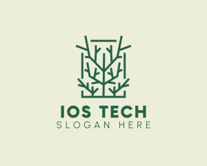 Garden Forest Tree Branch logo design