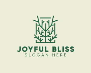 Garden Forest Tree Branch logo design