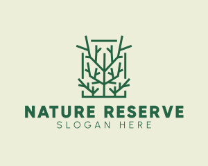 Garden Forest Tree Branch logo design