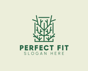 Garden Forest Tree Branch logo design