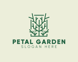 Garden Forest Tree Branch logo design