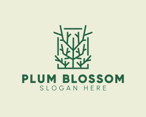 Garden Forest Tree Branch logo design