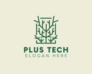 Garden Forest Tree Branch logo design