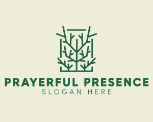 Garden Forest Tree Branch logo design